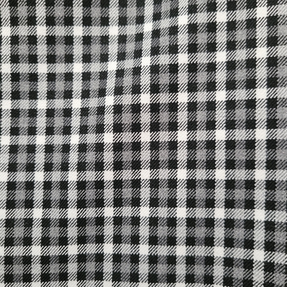 J. Crew Pull On Straight Leg Pants Trousers Check Plaid Black White Size 6 - Picture 2 of 6